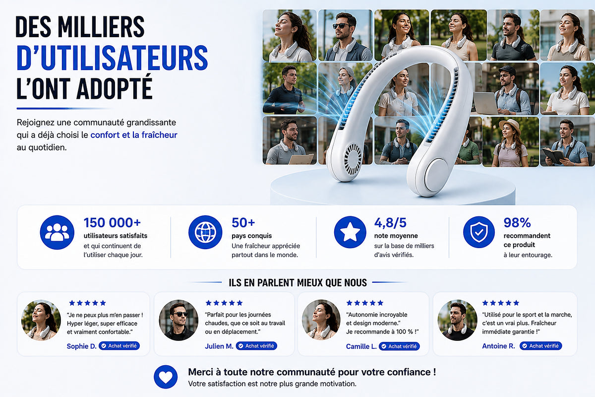 Ventilateur de Cou Sans Pales – La Fraîcheur Réinventée