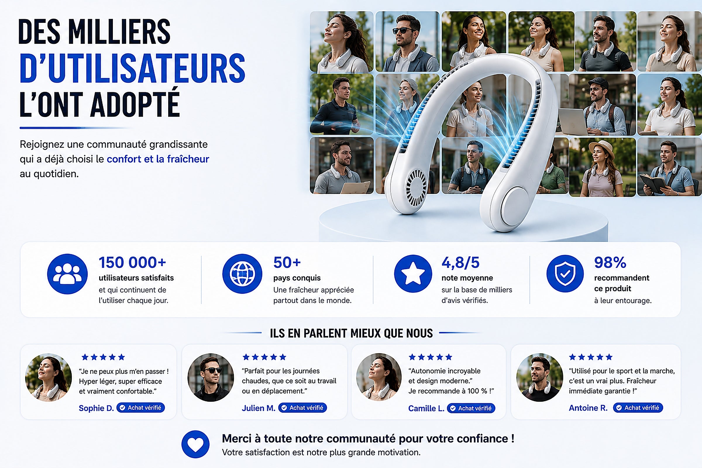 Ventilateur de Cou Sans Pales – La Fraîcheur Réinventée