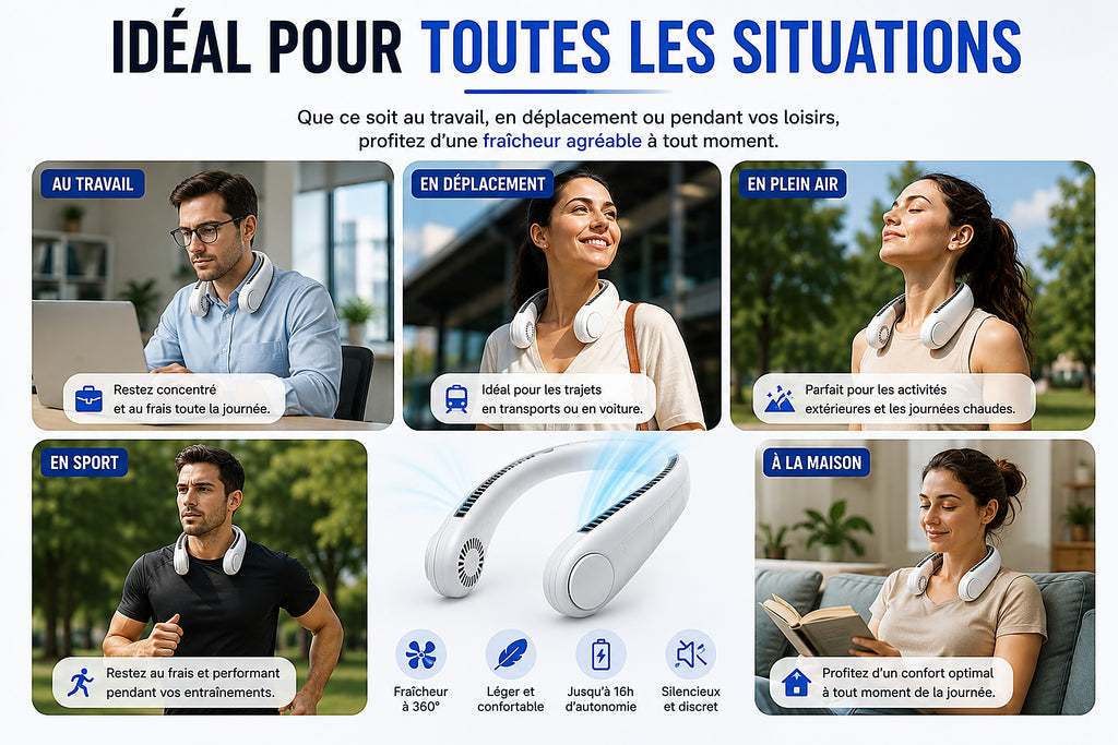 Ventilateur de Cou Sans Pales – La Fraîcheur Réinventée