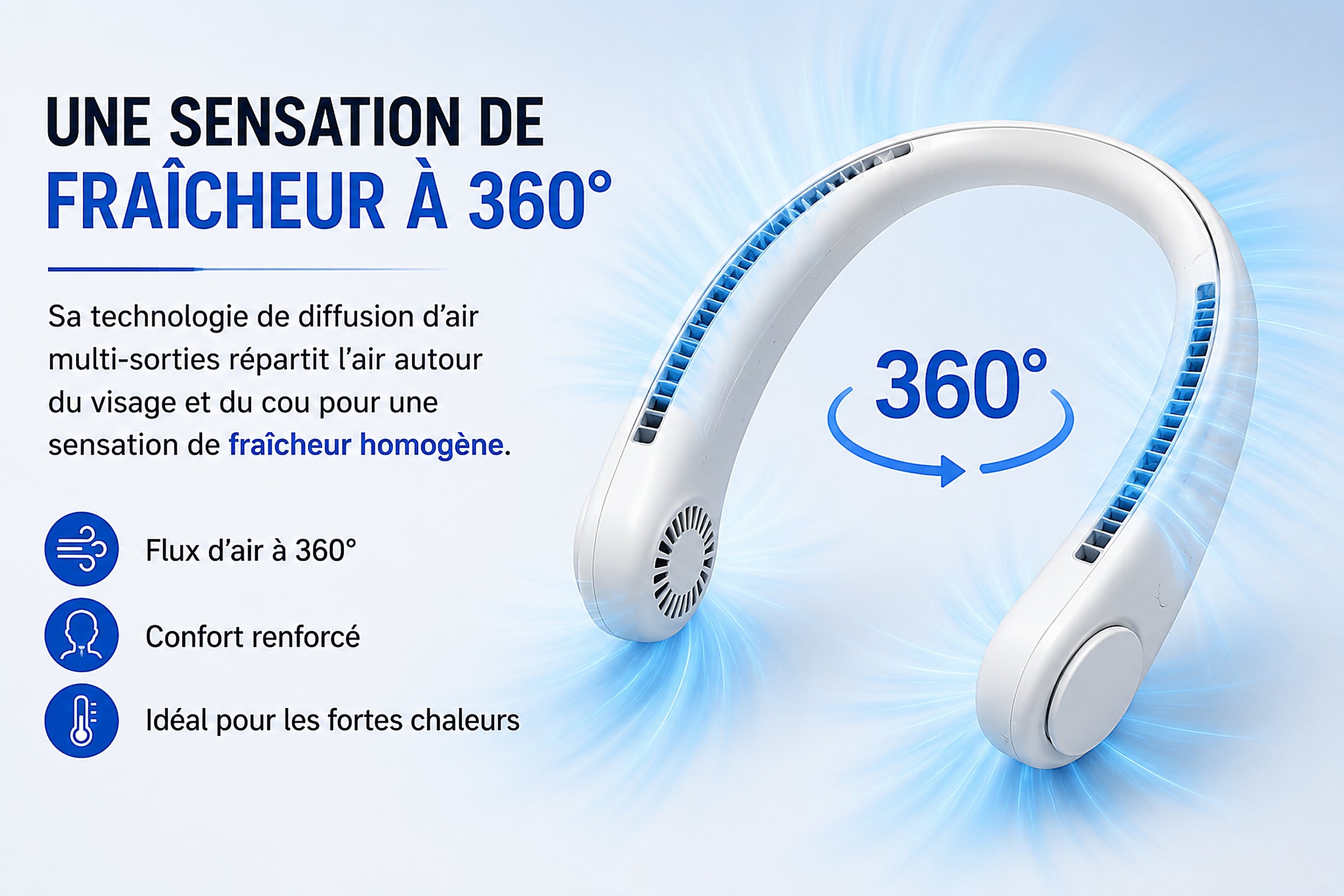 Ventilateur de Cou Sans Pales – La Fraîcheur Réinventée