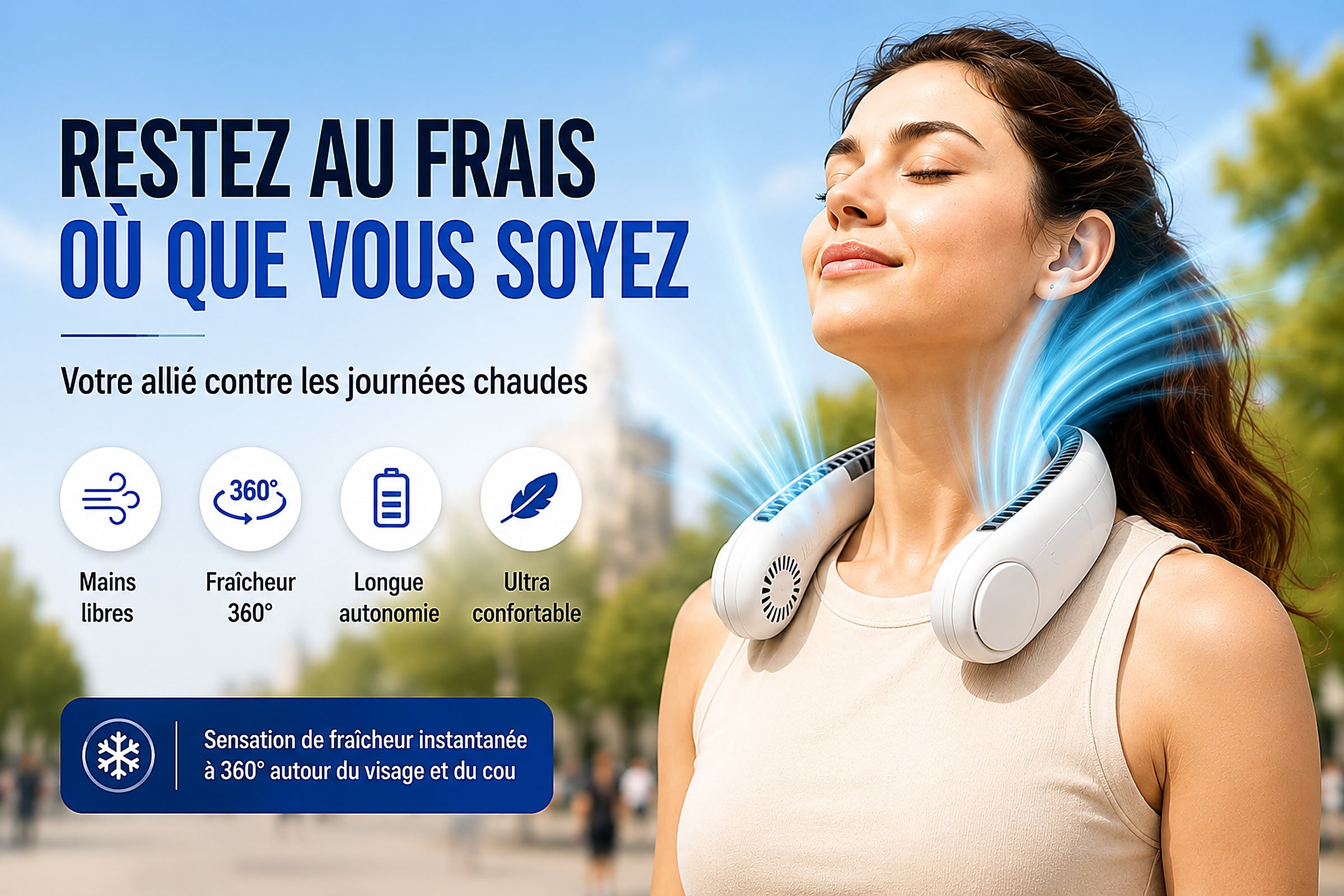Ventilateur de Cou Sans Pales – La Fraîcheur Réinventée